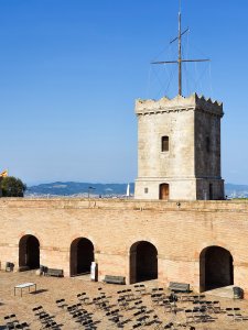 Discover Barcelona - Montjuic Castle Visit & Cable Car - Self Guided Tour- The courtyard of the Castle