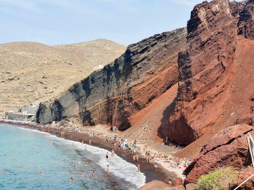 Best things to do in Santorini - Red Beach